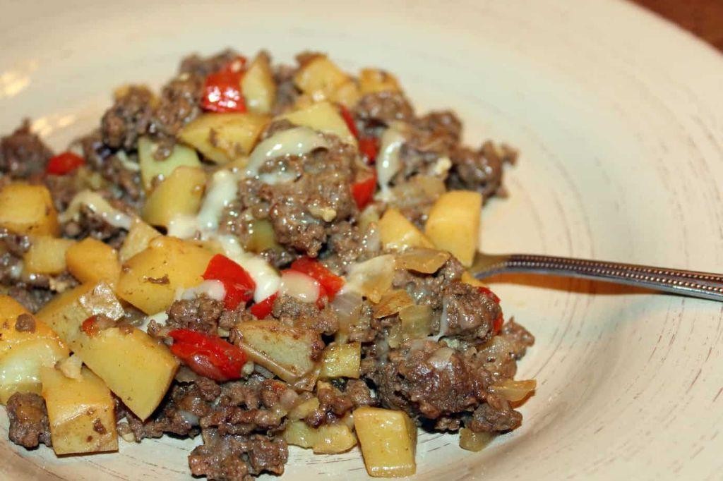 Venison Round Steak and Potato Hash