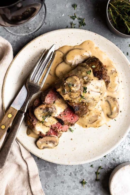 Venison Round Steak with Creamy Dijon Sauce