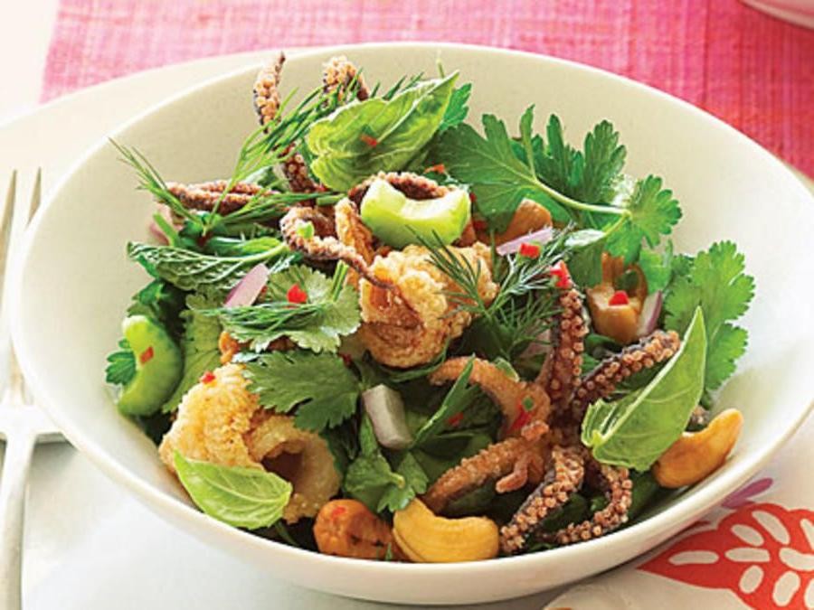 Vietnamese Squid Salad with Fresh Herbs