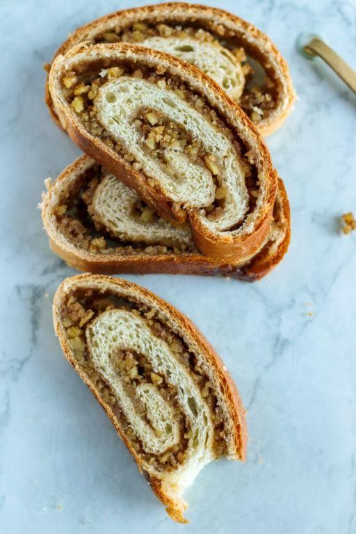 Walnut Kolache with Cinnamon Swirl