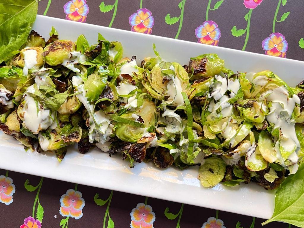 Wasabi Mayo Brussels Sprouts