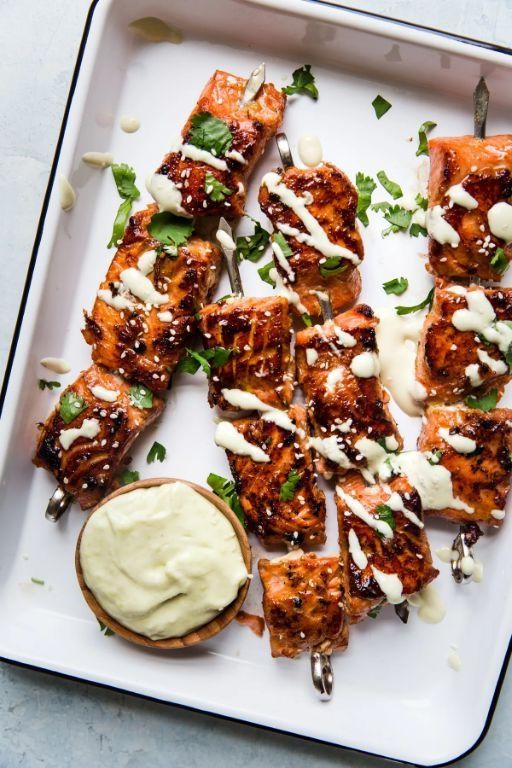 Wasabi Mayo Salmon Bites
