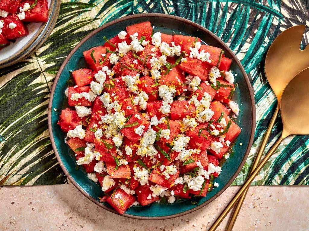 Watermelon Feta Mint Salad