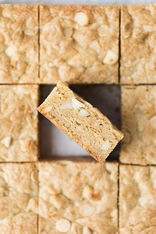 White Chocolate Macadamia Nut Blondies