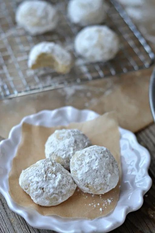 White Chocolate Snowball Cookies