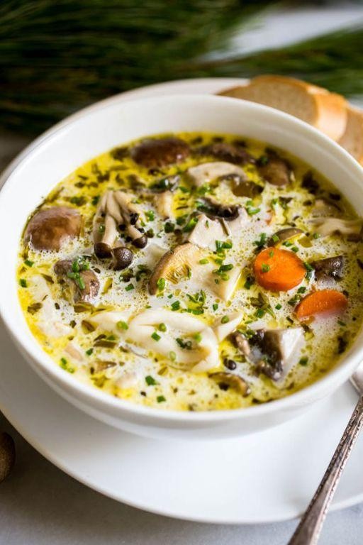 Wild Mushroom and Thyme Chowder