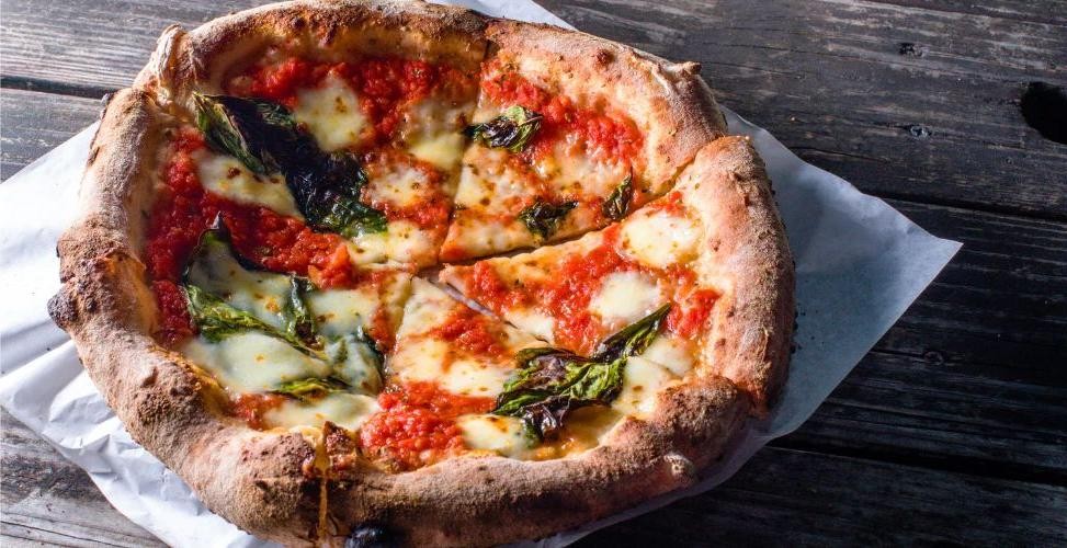 Wood-Fired Margherita Pizza with Fresh Basil