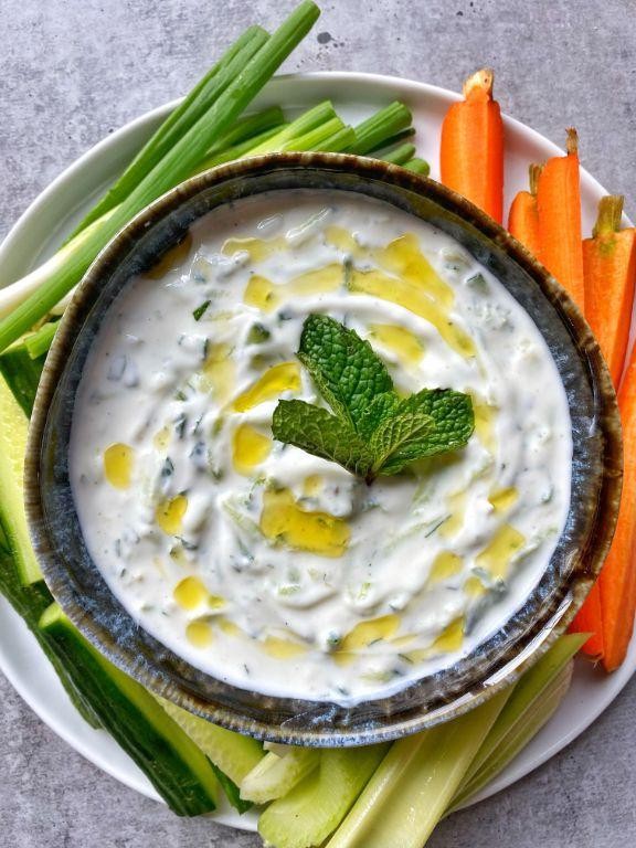 Yogurt and Cucumber Dip with Mint