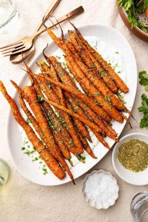Zaatar Roasted Carrots with Yogurt Sauce