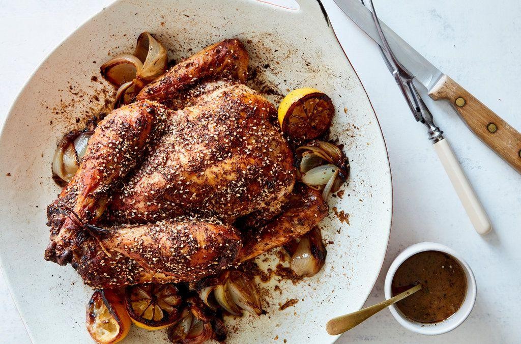 Zaatar Roasted Chicken with Lemon and Garlic
