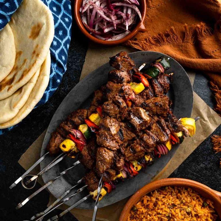 Zaatar Spiced Lamb Kebabs