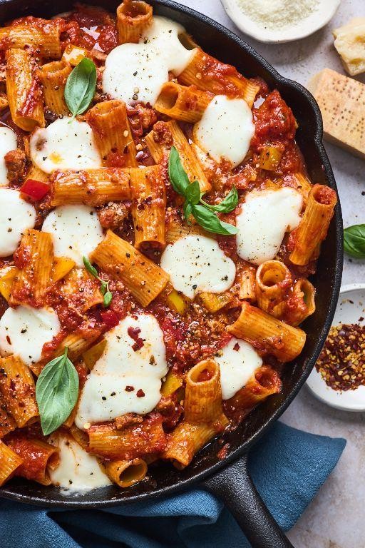 Zesty Italian Sausage and Tomato Pasta Bake