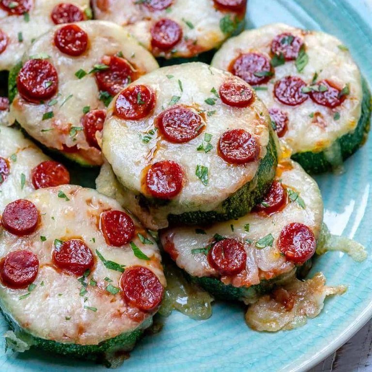 Zucchini Pizza Bites with Mozzarella