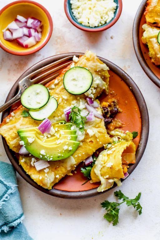 Zucchini and Black Bean Enchiladas