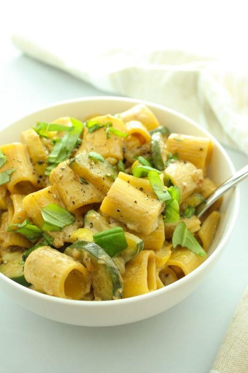 Zucchini and Corn Baked Rigatoni