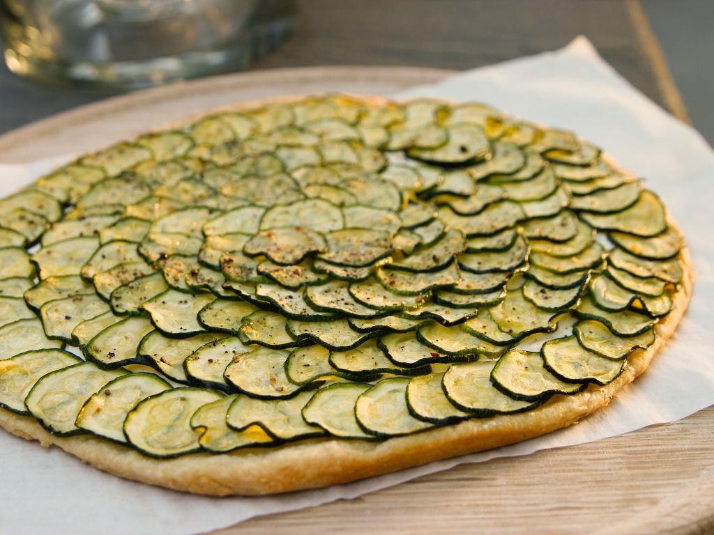 Zucchini and Goat Cheese Tart