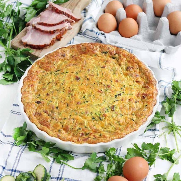 Zucchini and Ham Quiche