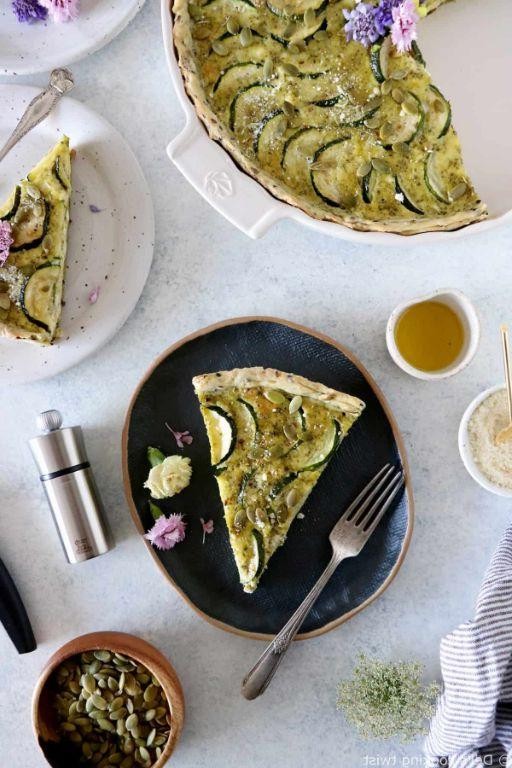 Zucchini and Pesto Quiche