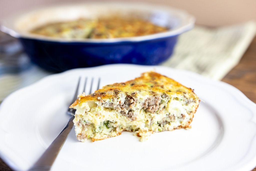 Zucchini and Sausage Quiche