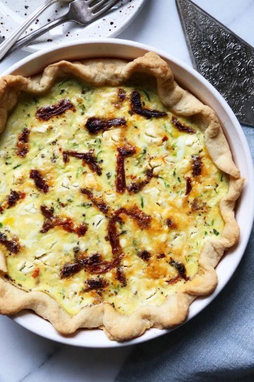Zucchini and Sun-Dried Tomato Quiche