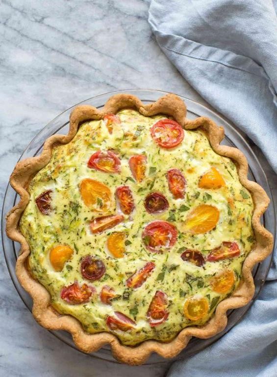 Zucchini and Tomato Quiche