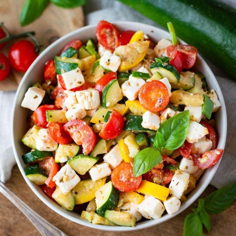 Zucchini and Tomato Salad with Feta