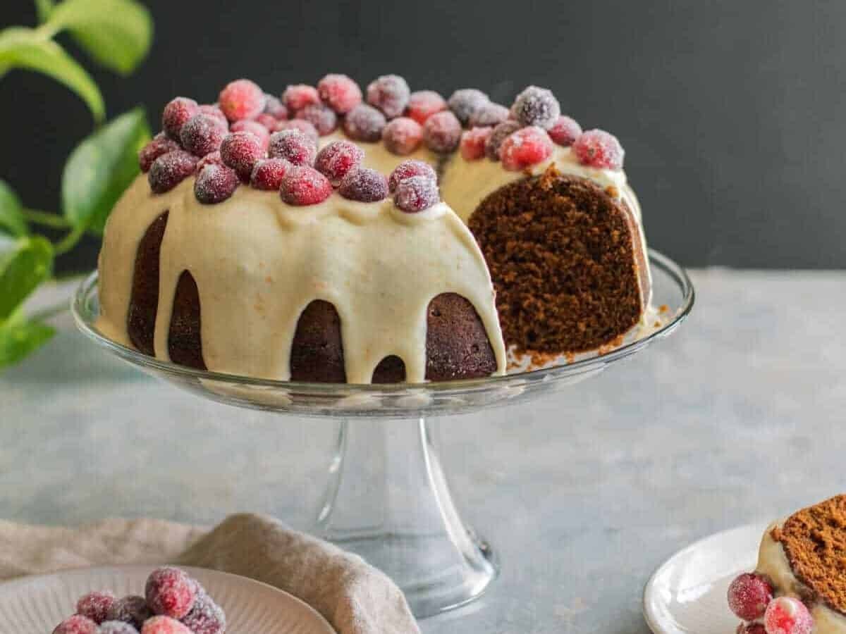 Gingerbread Bundt Cake with Cream Cheese Frosting