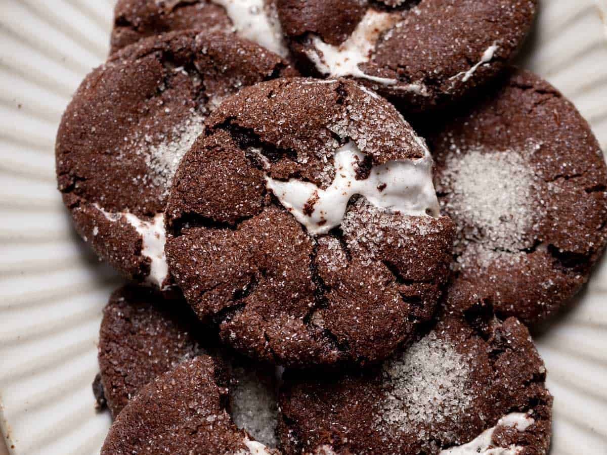 Mocha Chocolate Marshmallow Cookies