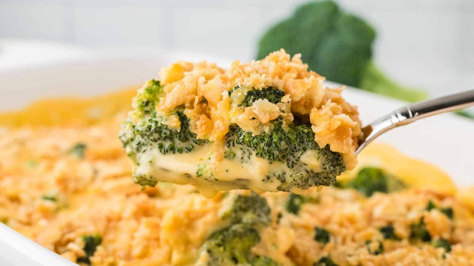 Cheesy Broccoli Casserole with Velveeta and Ritz Crackers