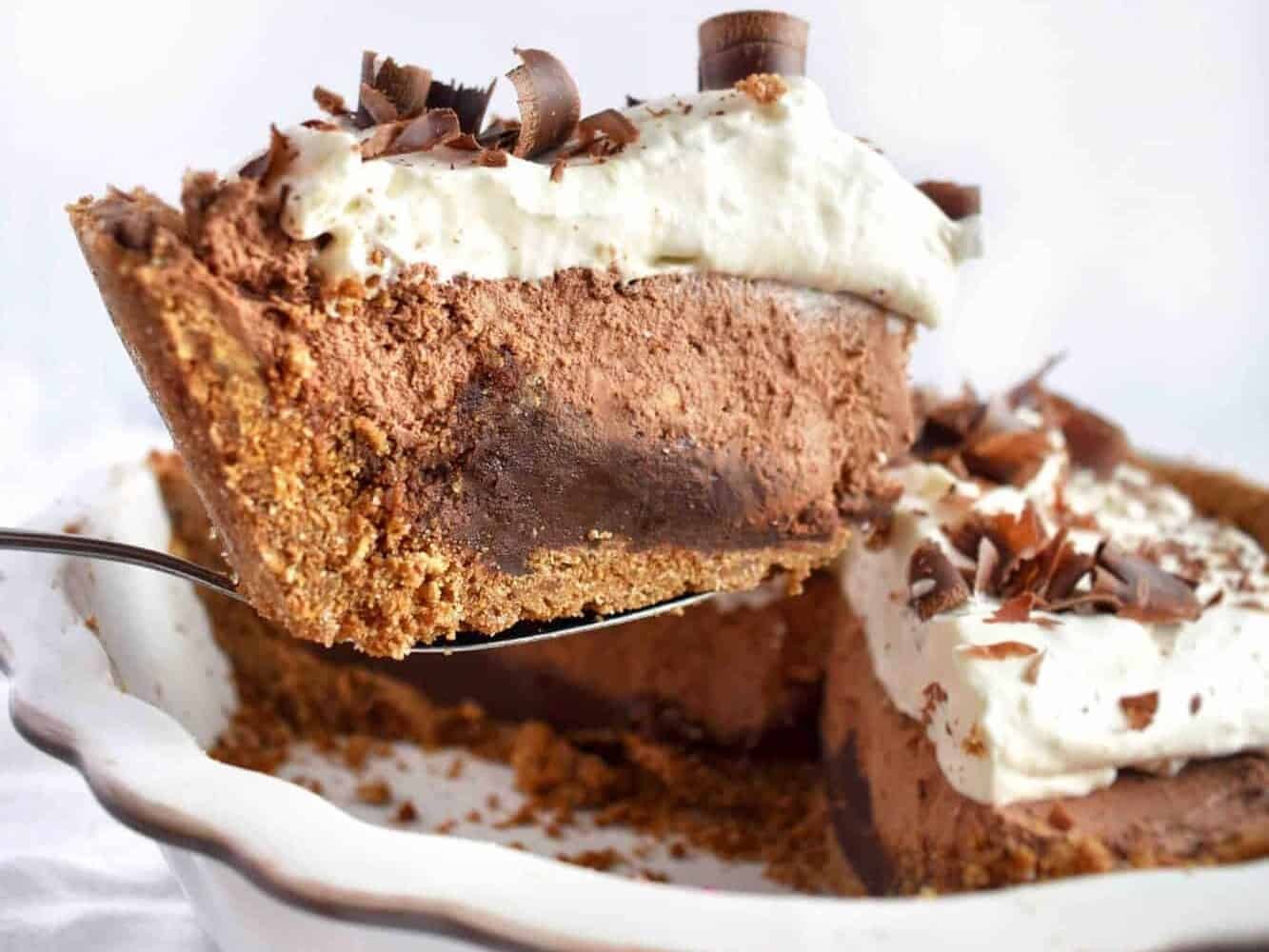 Chocolate Orange Truffle Pie w/ Gingersnap Crust