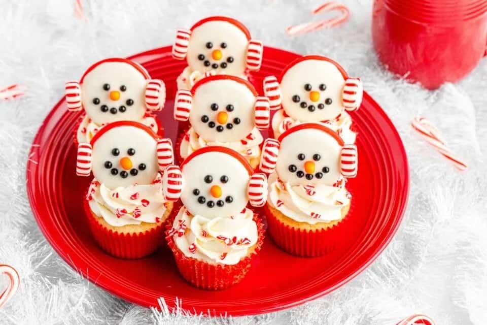 Snowman Christmas Cupcakes