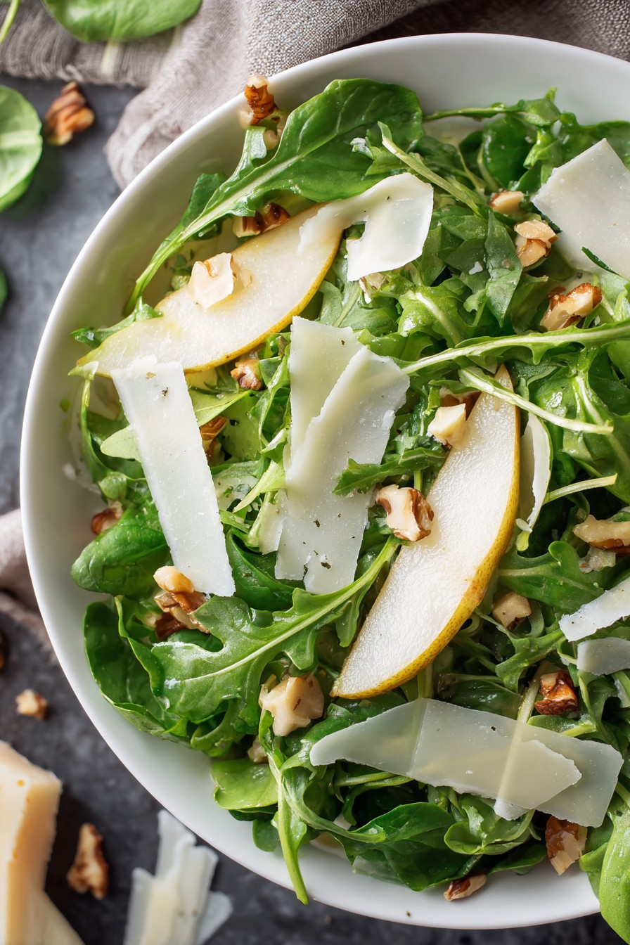 Arugula Pear Parmesan Salad