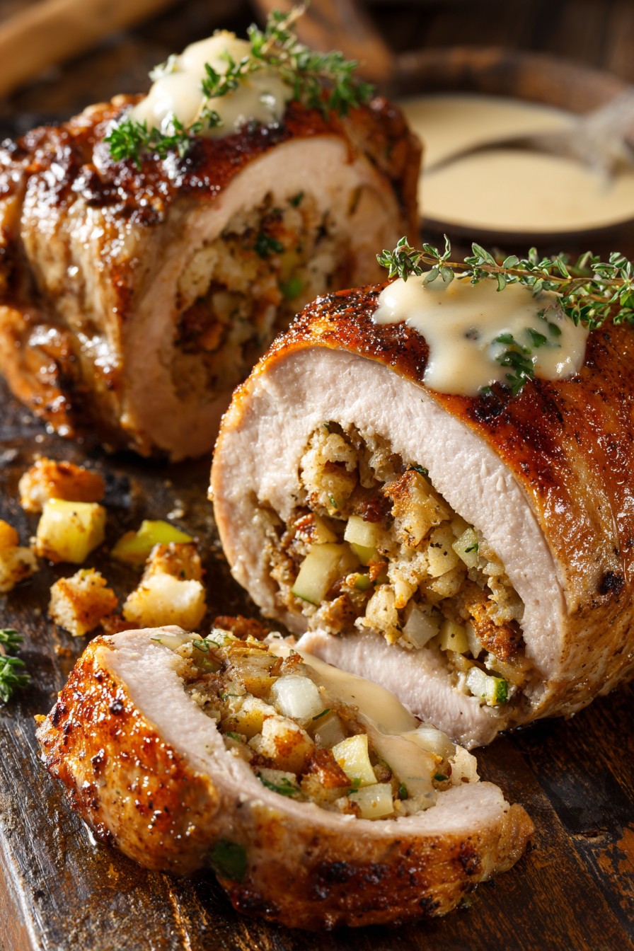 Baked Stuffed Pork Chops