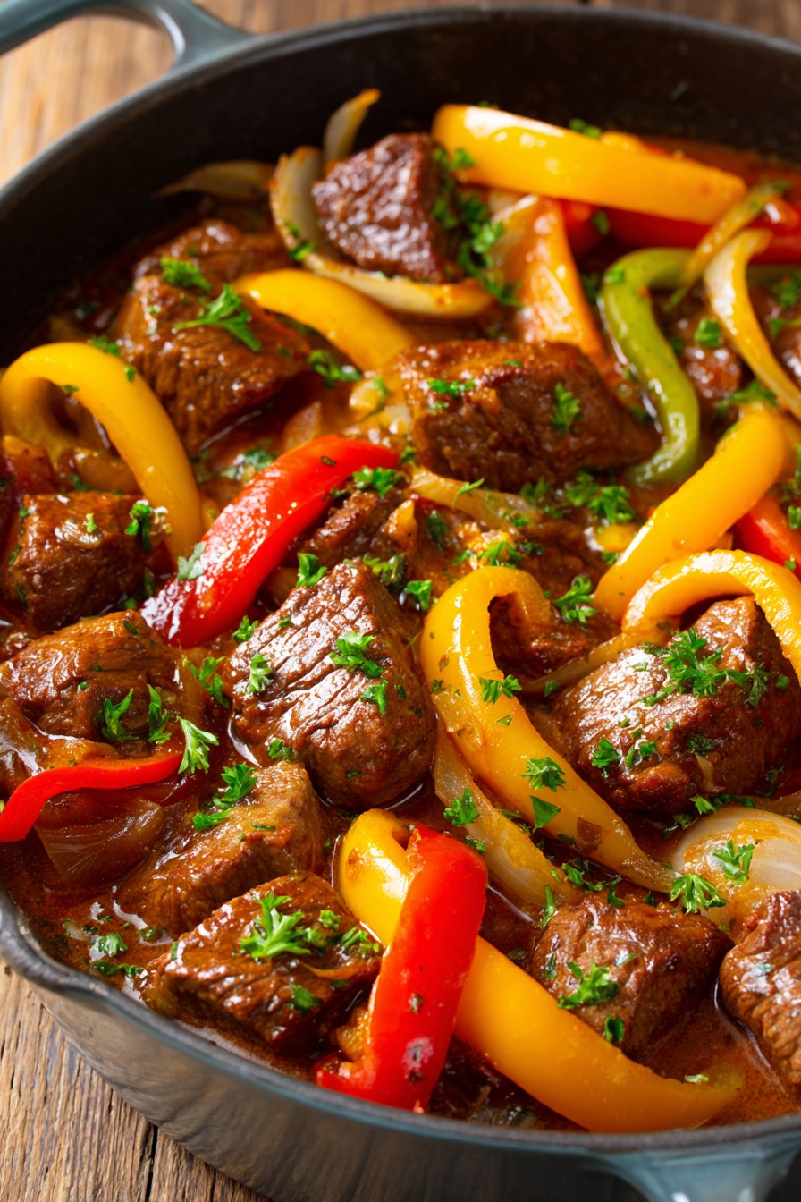 Beef Onion Pepper Stew