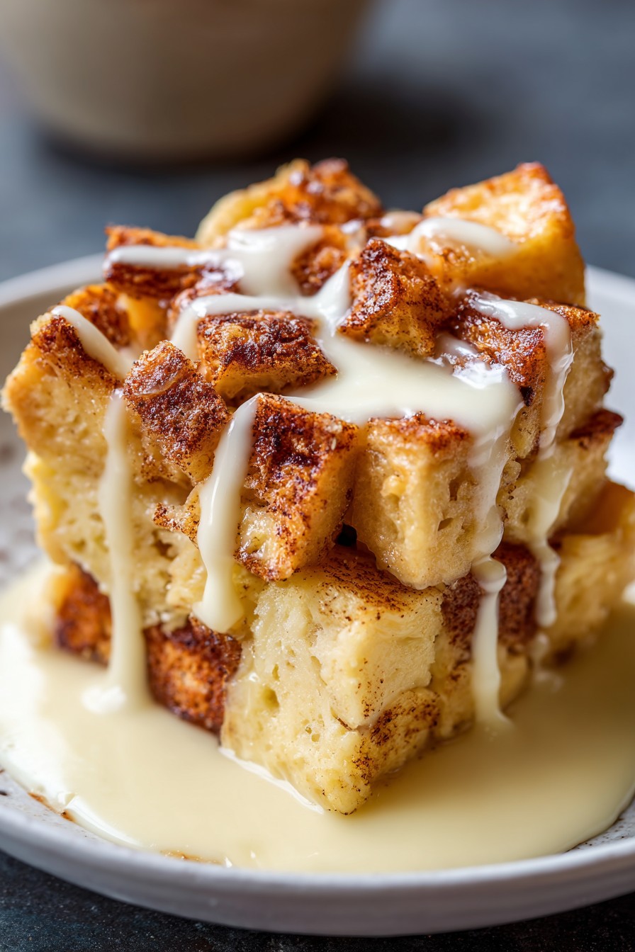 Bread Pudding With Vanilla Sauce