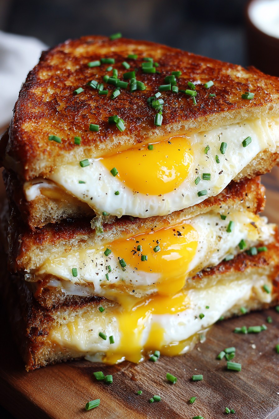 Breakfast Grilled Cheese With Egg