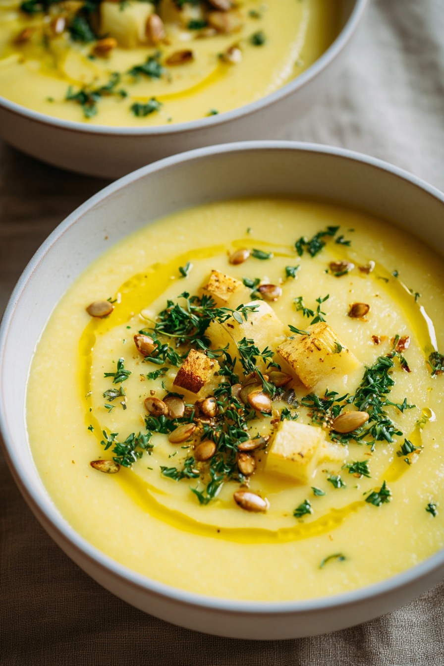 Creamy Celery Root Broth
