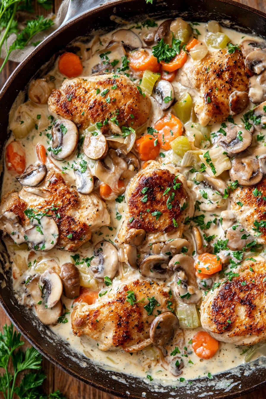 Creamy Mushroom Chicken Skillet