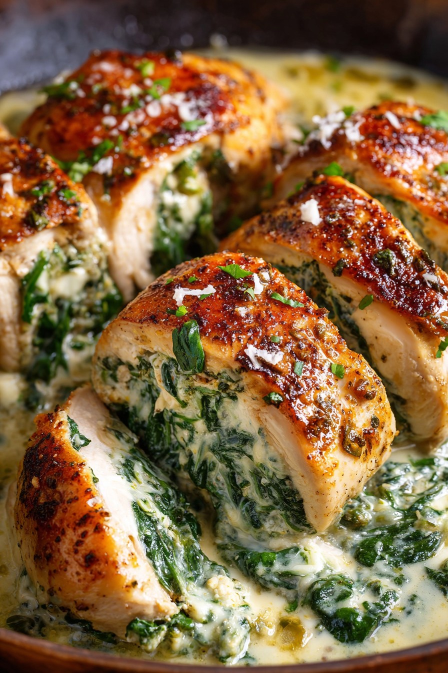 Creamy Spinach Stuffed Chicken