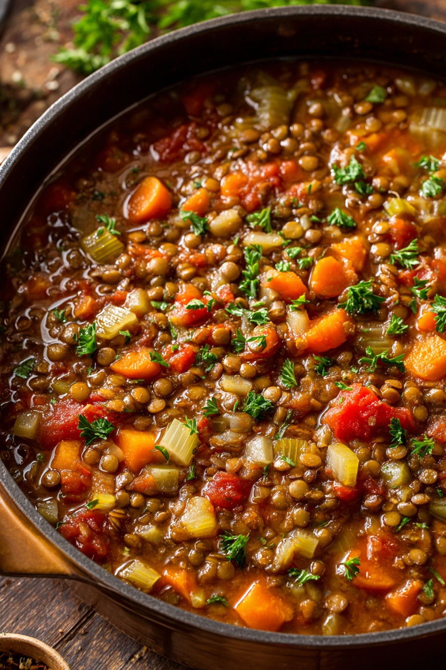 Hearty Vegetable Lentil Broth