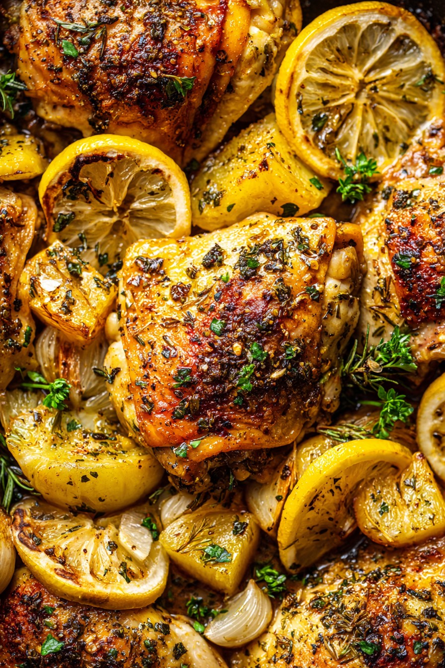 Lemon Garlic Roasted Chicken Legs