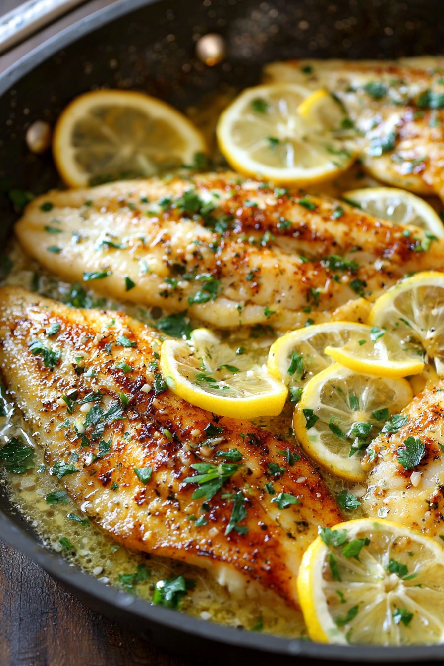 One Pan Lemon Garlic Tilapia