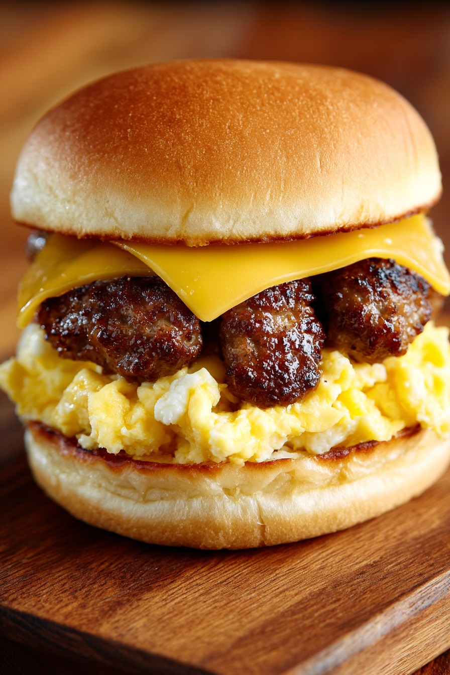 Sausage Egg Breakfast Sandwich