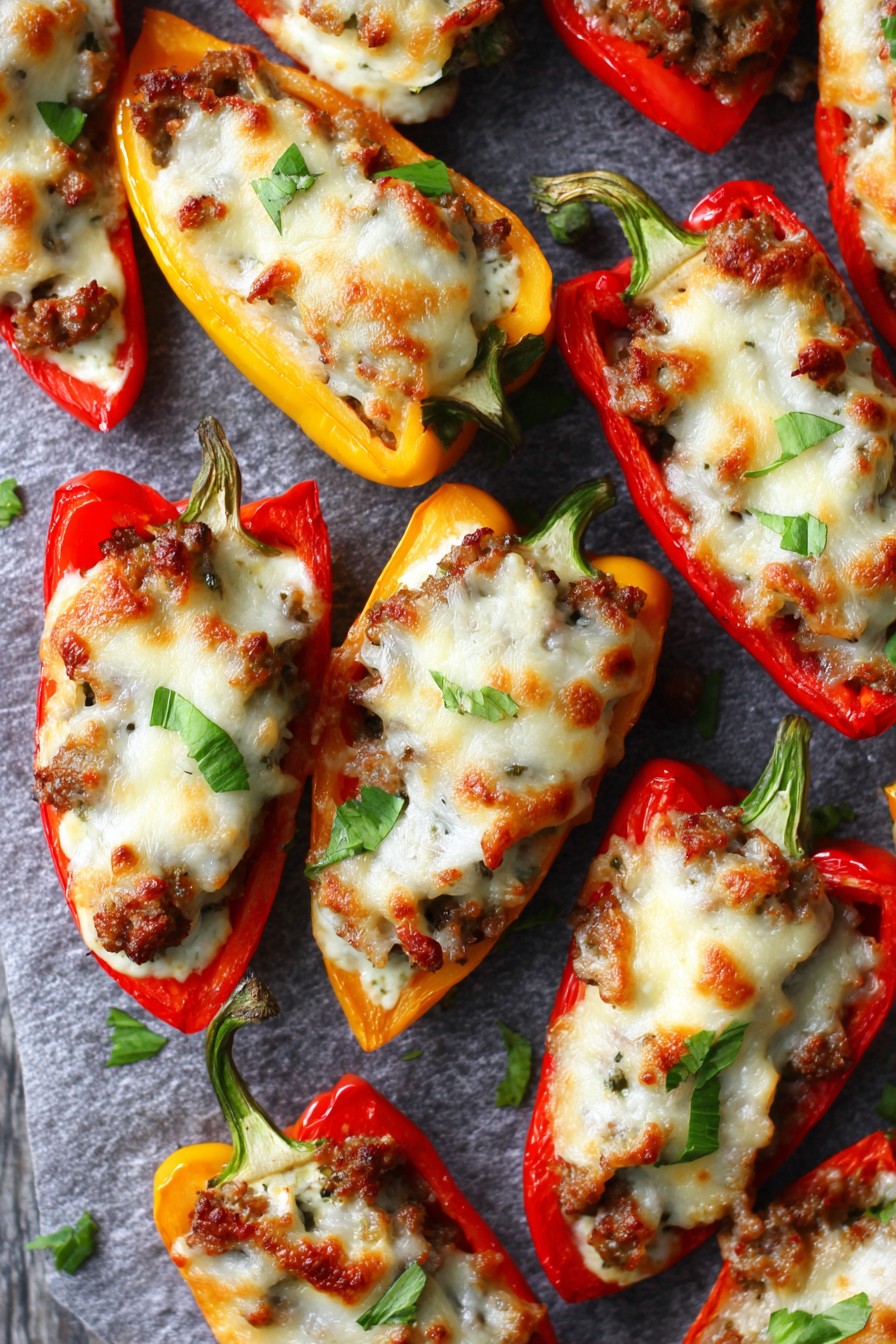 Sausage Stuffed Mini Peppers