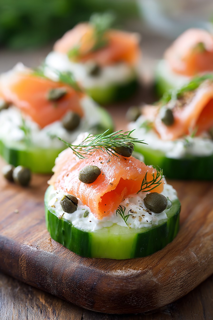 Smoked Salmon Cucumber Bites