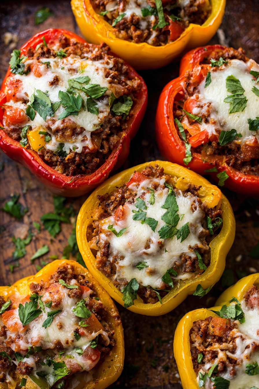 Stuffed Bell Peppers With Beef